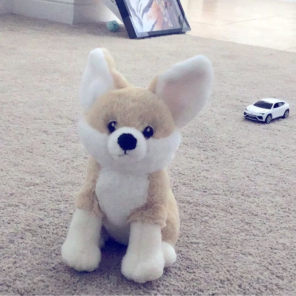 Cute coyote plush toy